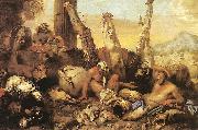 CASTIGLIONE, Giovanni Benedetto The Fable of Diogenes Spain oil painting artist